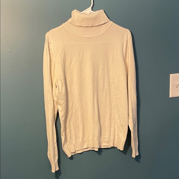 Andrew Marc Sweaters - Cream Turtleneck Sweater by Andrew Marc